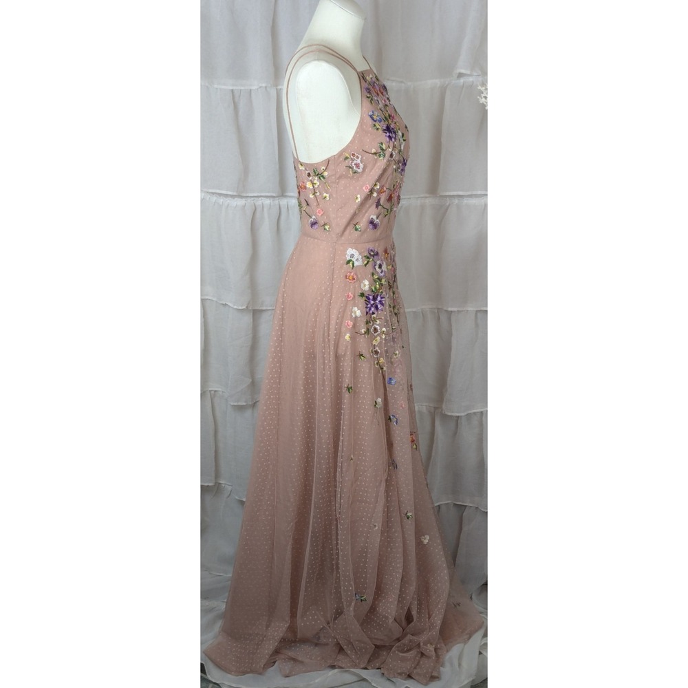 ASOS Dusty Rose Floral Sequin Halter Maxi Dress - Picture 8 of 14